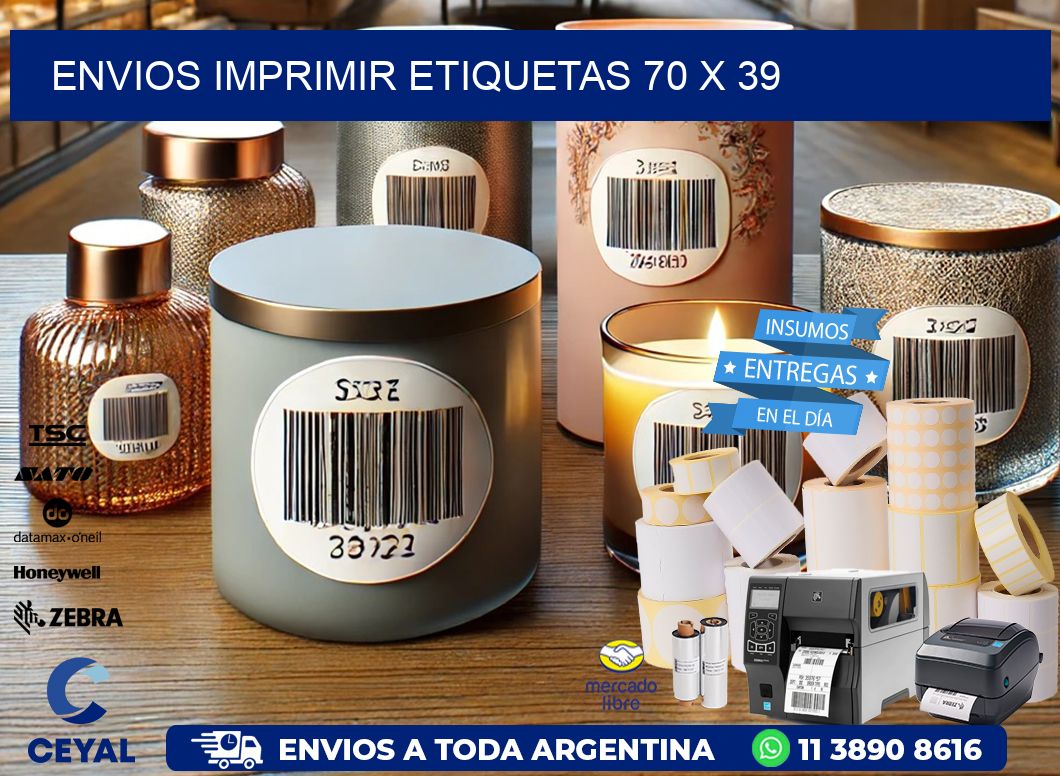 ENVIOS IMPRIMIR ETIQUETAS 70 x 39