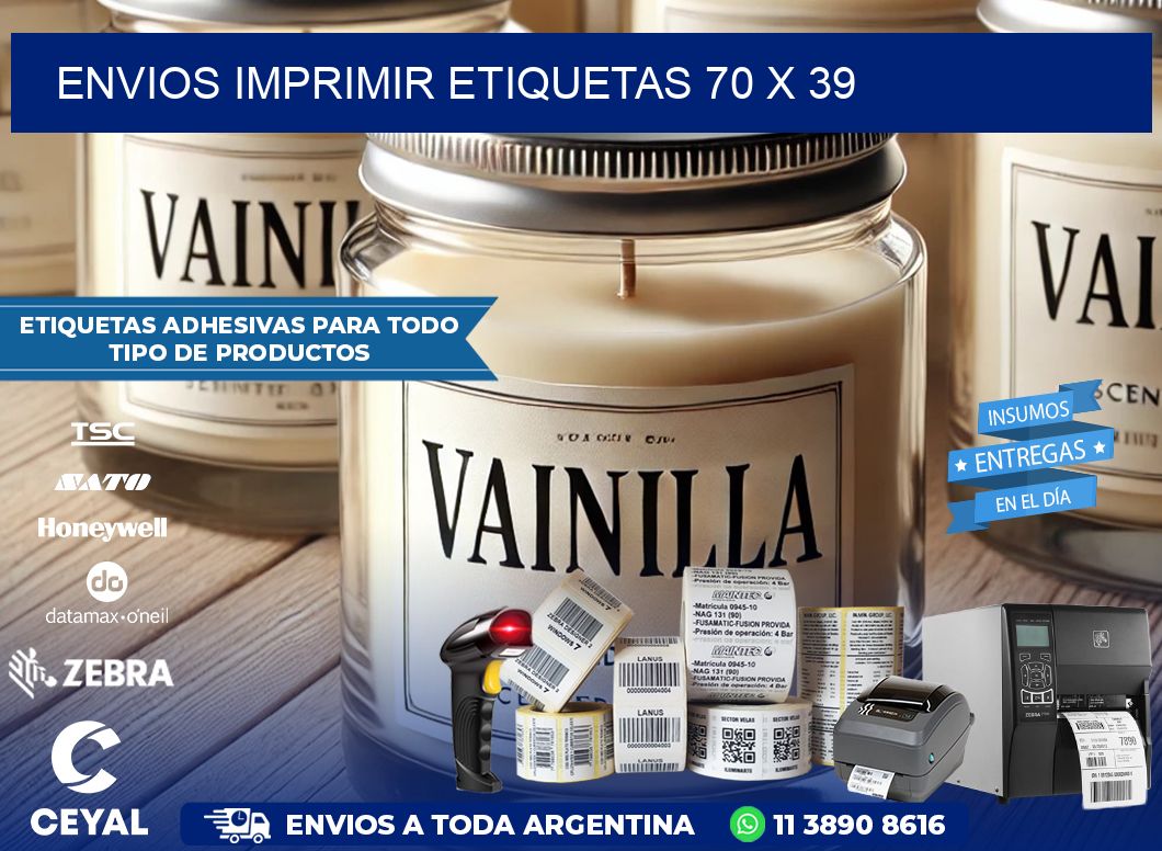 ENVIOS IMPRIMIR ETIQUETAS 70 x 39