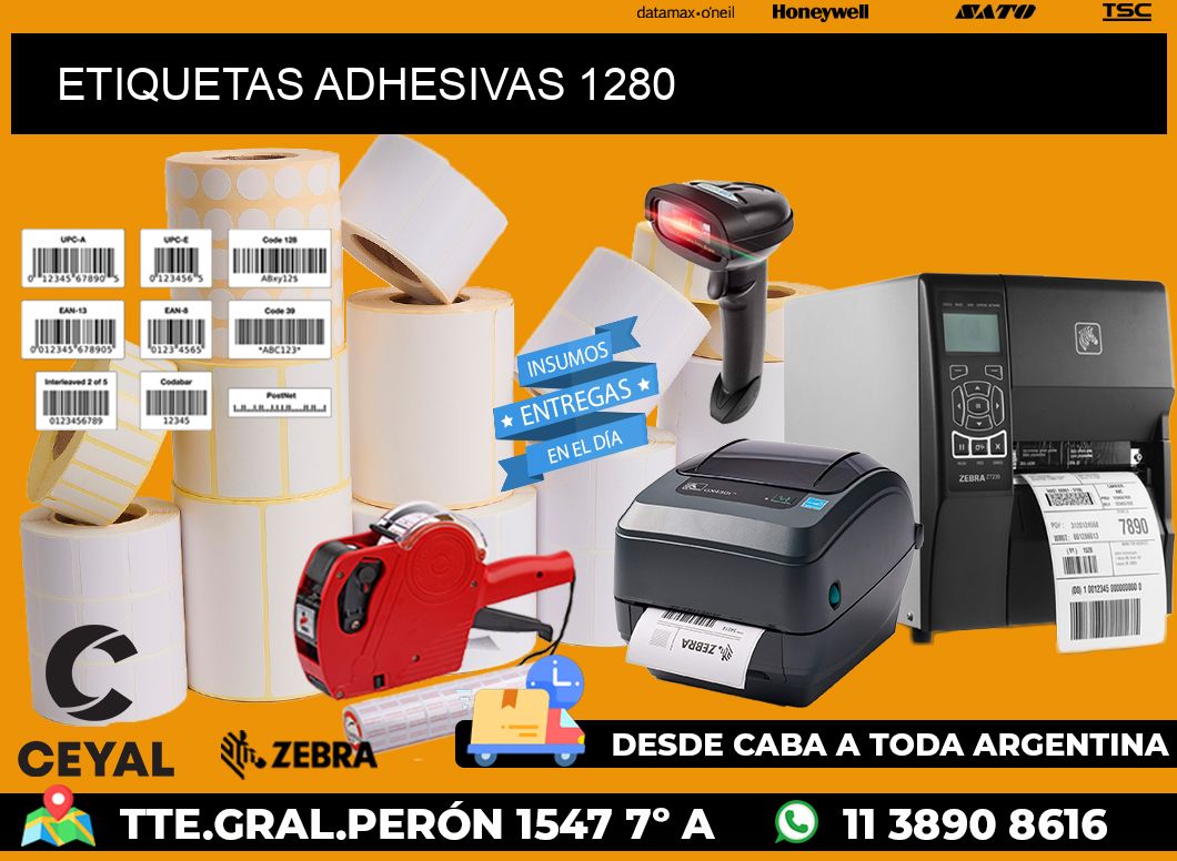 ETIQUETAS ADHESIVAS 1280