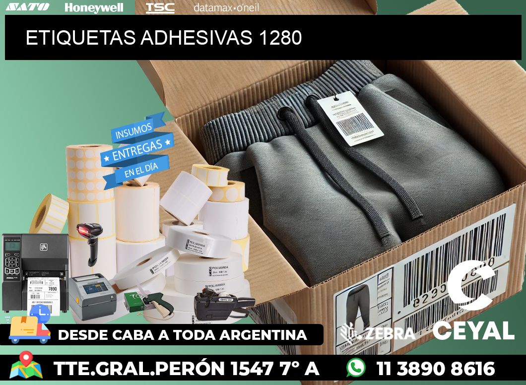 ETIQUETAS ADHESIVAS 1280