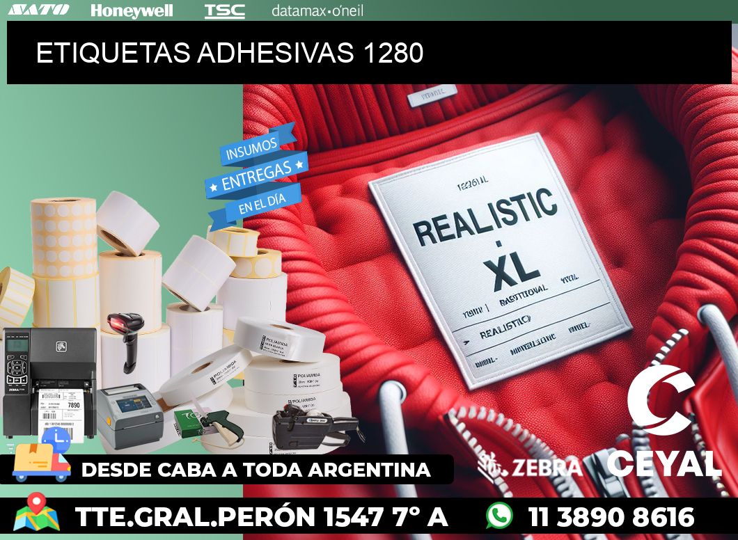 ETIQUETAS ADHESIVAS 1280