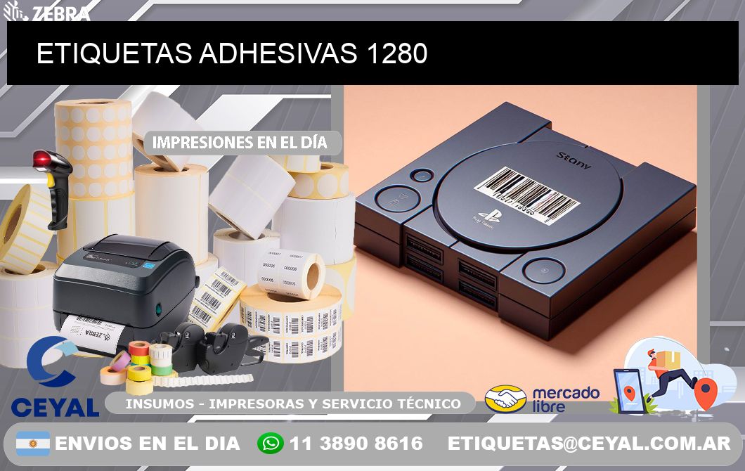 ETIQUETAS ADHESIVAS 1280