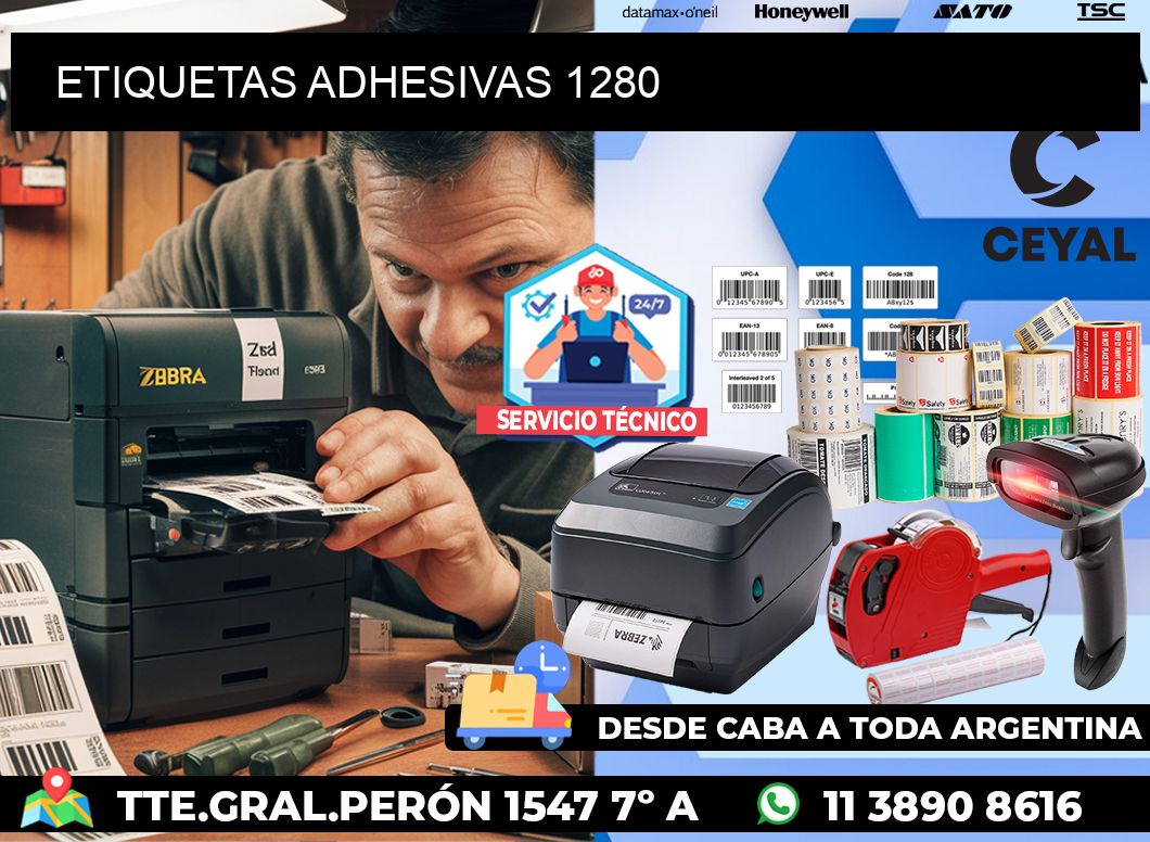 ETIQUETAS ADHESIVAS 1280