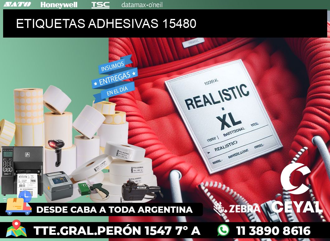 ETIQUETAS ADHESIVAS 15480