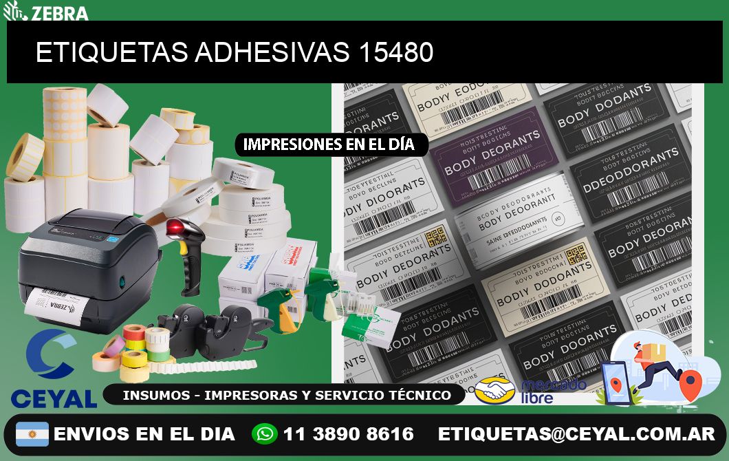 ETIQUETAS ADHESIVAS 15480