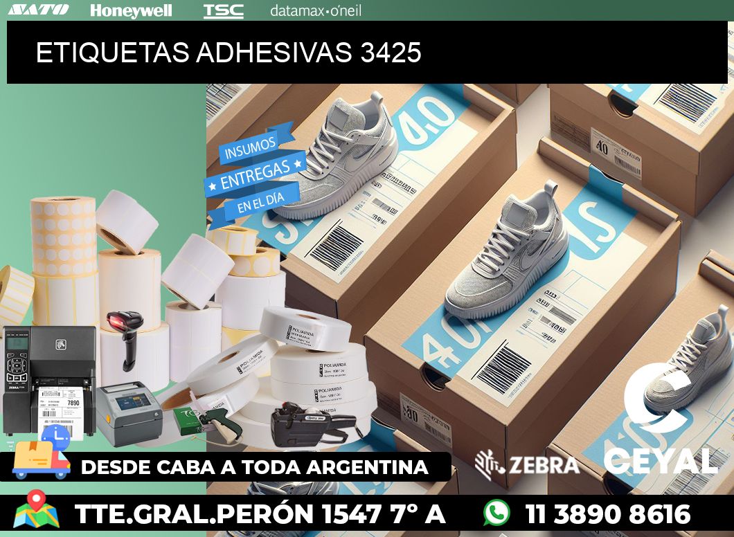 ETIQUETAS ADHESIVAS 3425