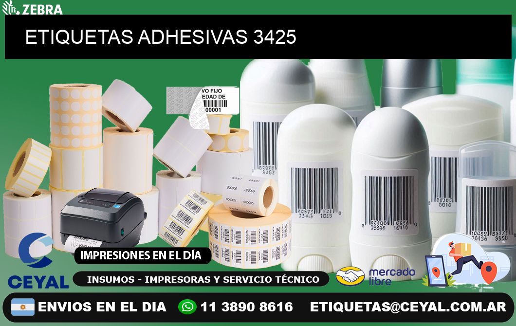 ETIQUETAS ADHESIVAS 3425
