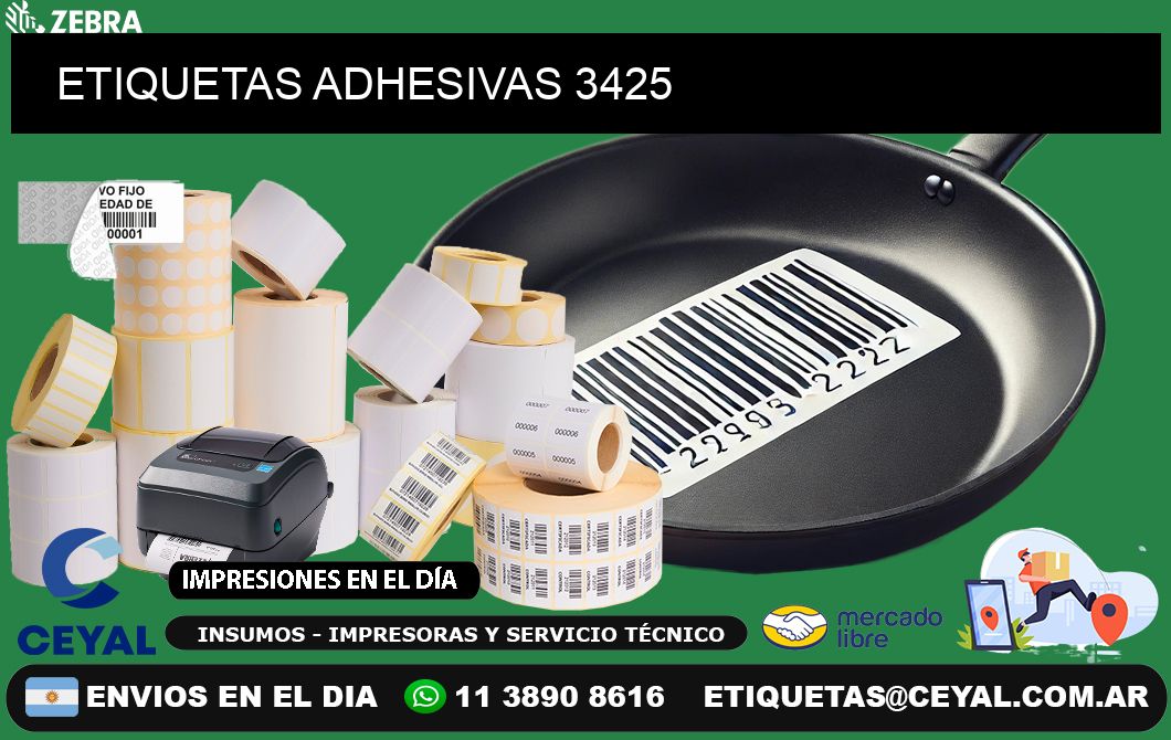 ETIQUETAS ADHESIVAS 3425