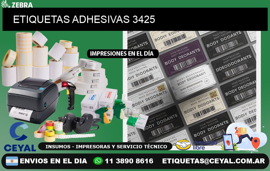 ETIQUETAS ADHESIVAS 3425