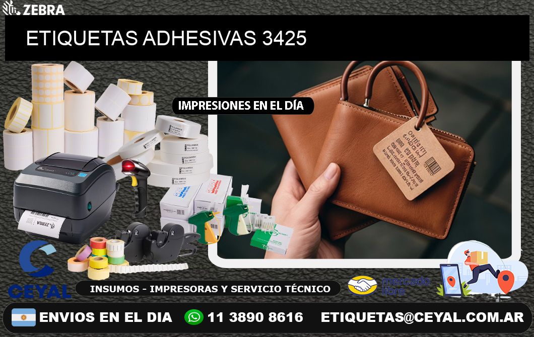 ETIQUETAS ADHESIVAS 3425