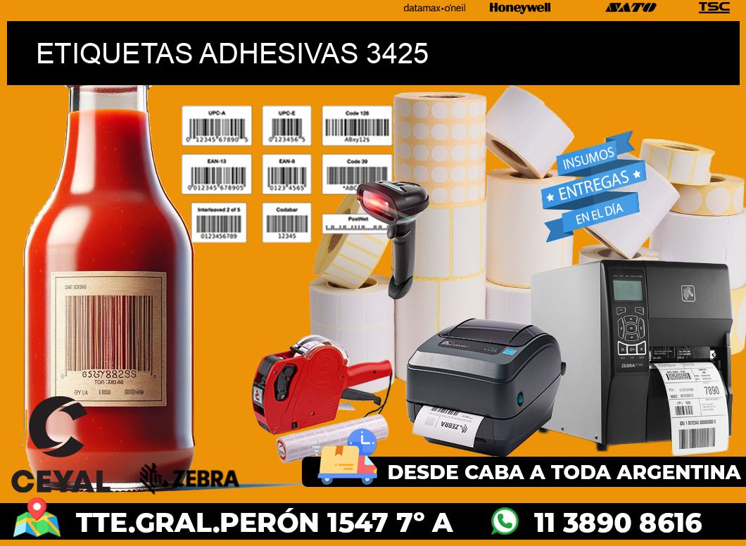 ETIQUETAS ADHESIVAS 3425