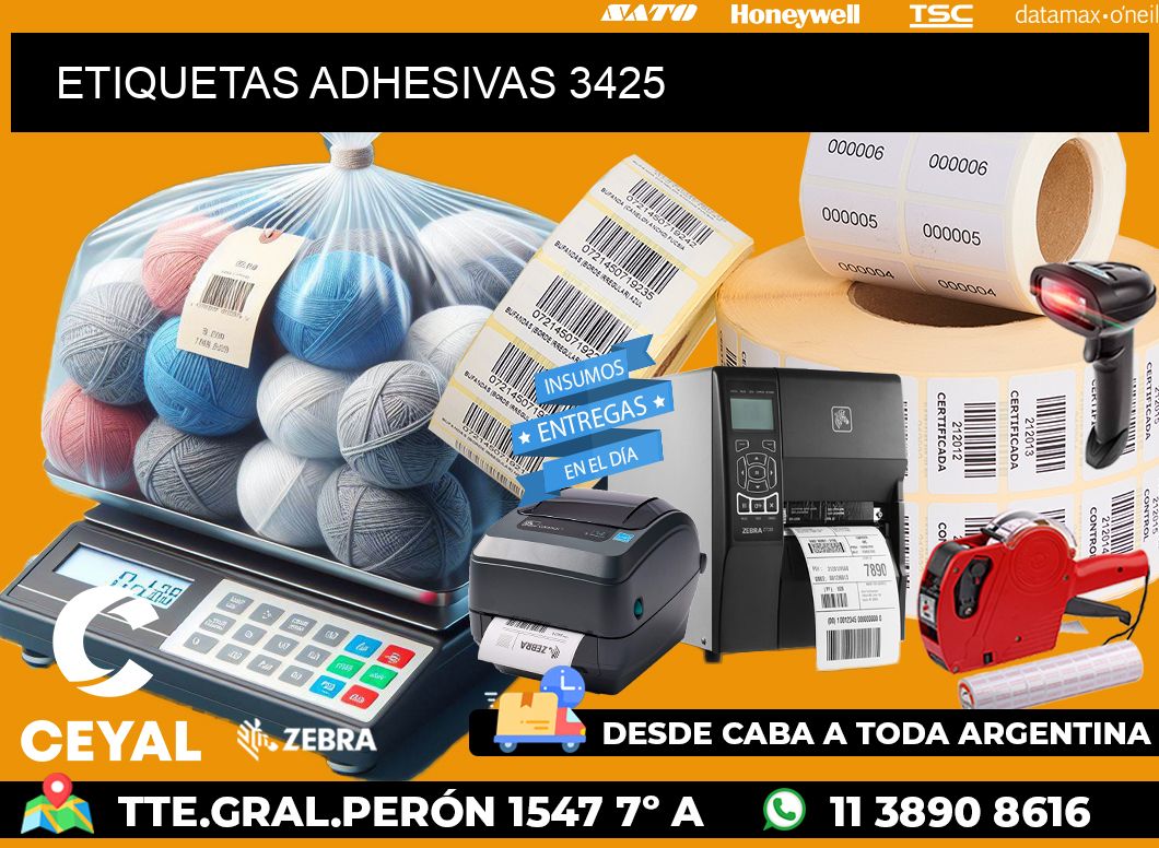 ETIQUETAS ADHESIVAS 3425