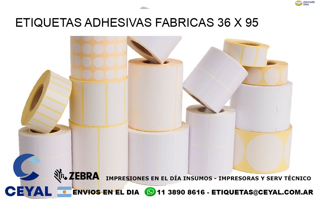 ETIQUETAS ADHESIVAS FABRICAS 36 x 95