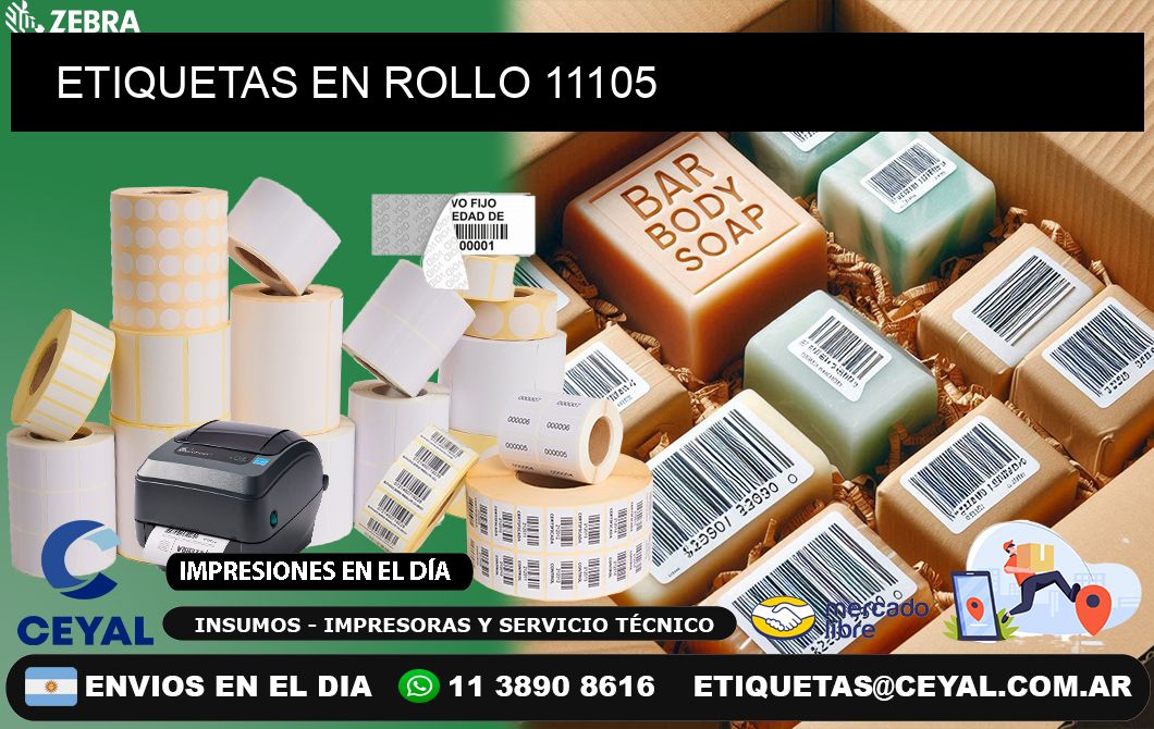 ETIQUETAS EN ROLLO 11105