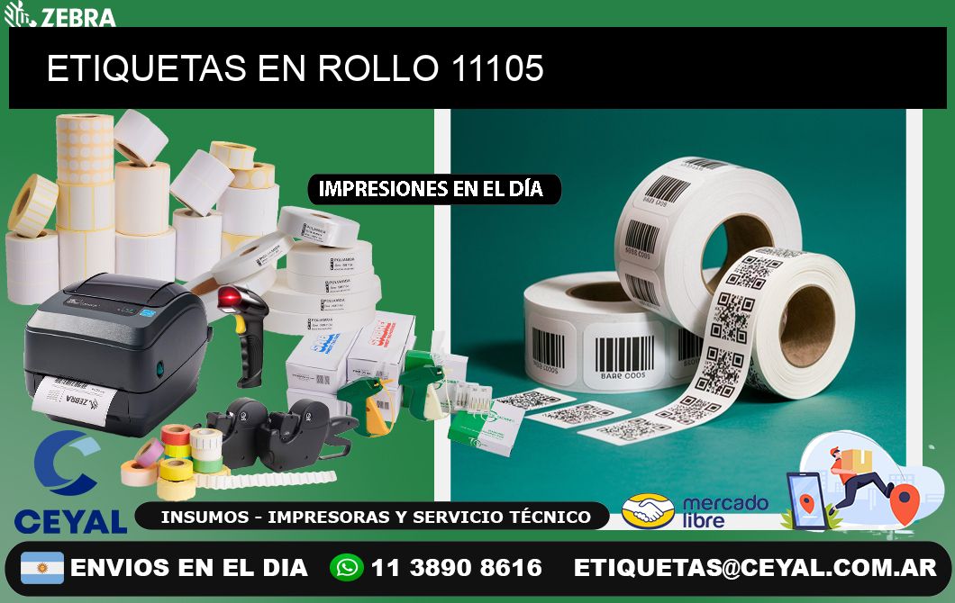 ETIQUETAS EN ROLLO 11105