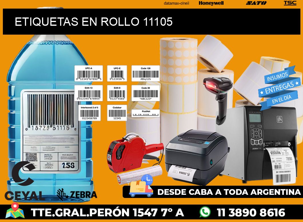 ETIQUETAS EN ROLLO 11105