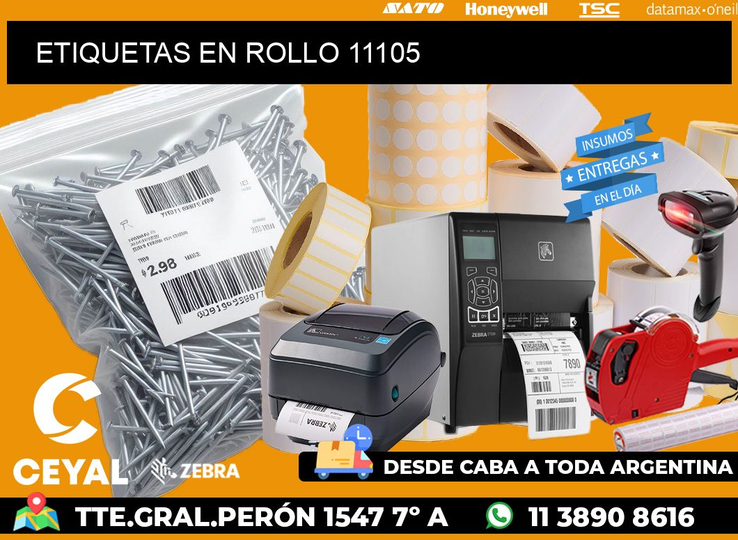 ETIQUETAS EN ROLLO 11105