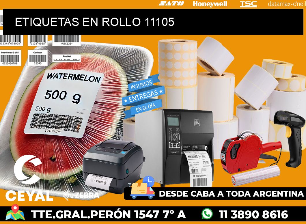 ETIQUETAS EN ROLLO 11105