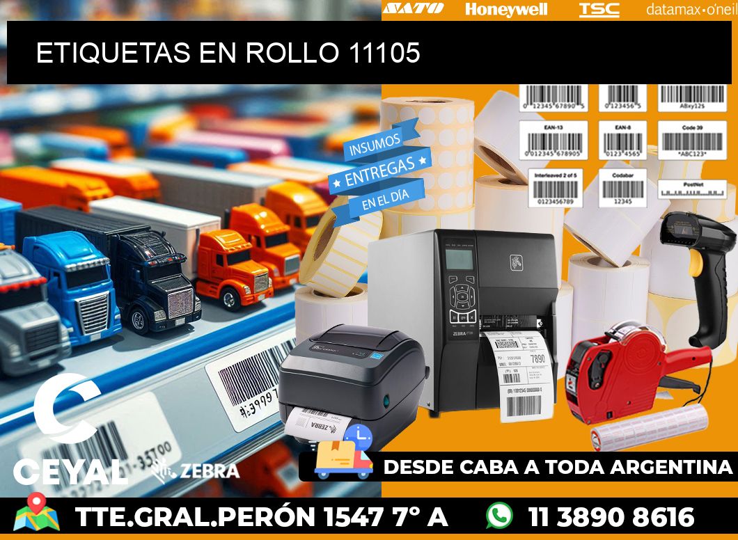 ETIQUETAS EN ROLLO 11105