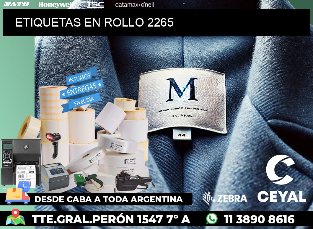 ETIQUETAS EN ROLLO 2265