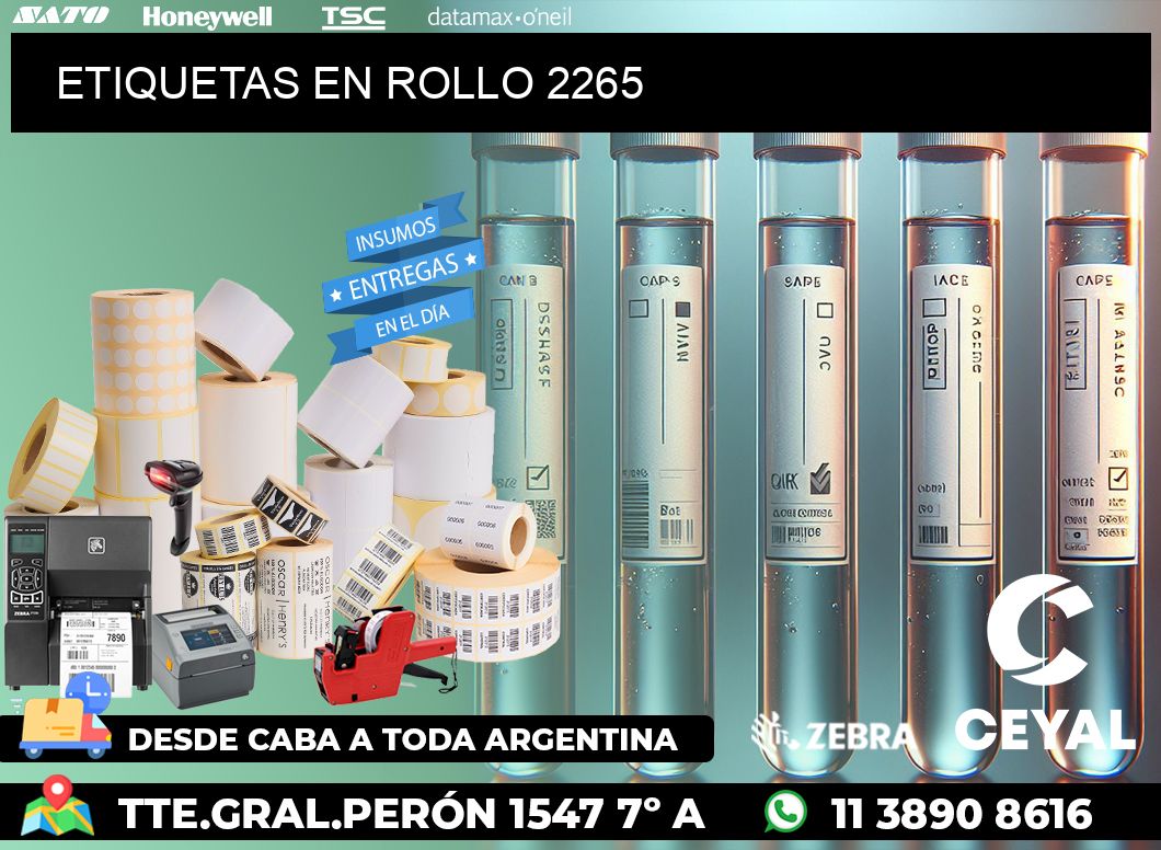 ETIQUETAS EN ROLLO 2265
