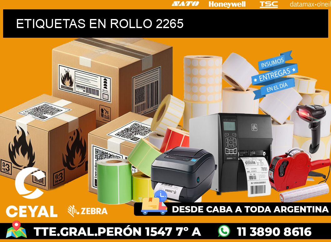 ETIQUETAS EN ROLLO 2265