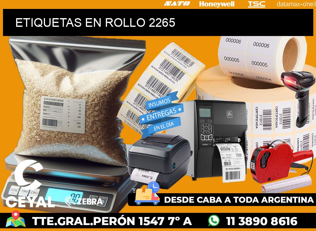 ETIQUETAS EN ROLLO 2265