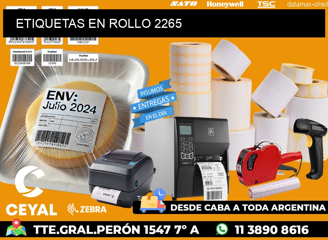 ETIQUETAS EN ROLLO 2265