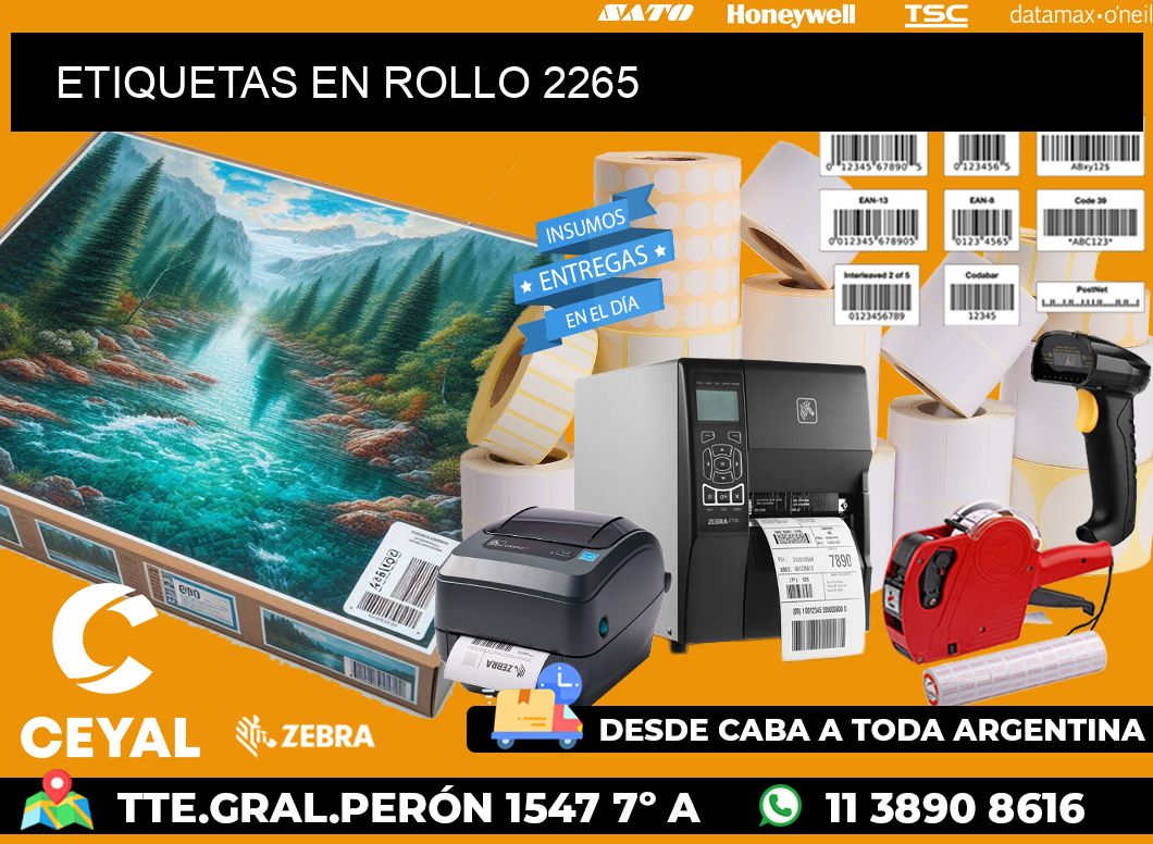 ETIQUETAS EN ROLLO 2265