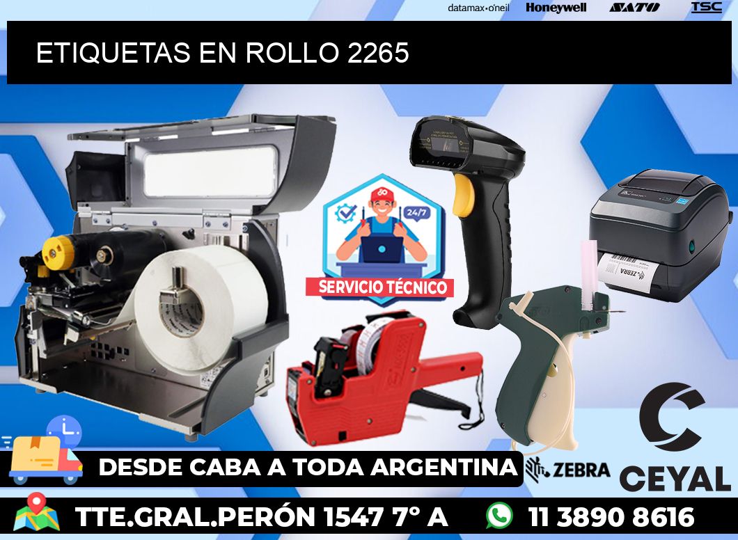 ETIQUETAS EN ROLLO 2265