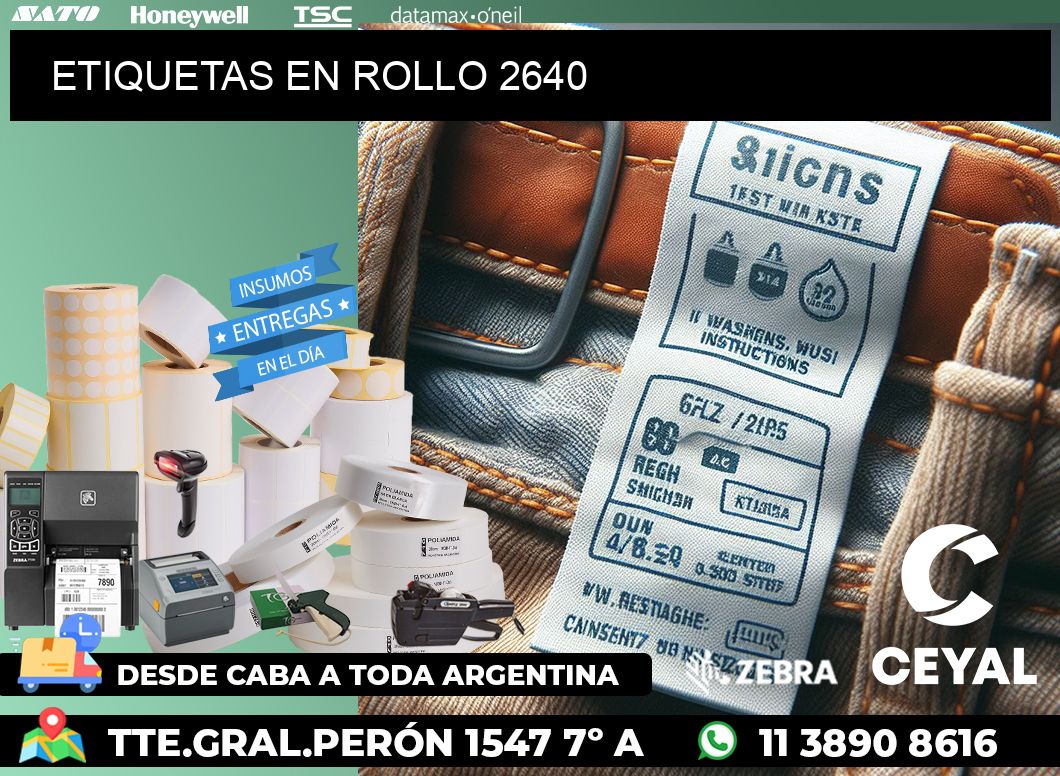 ETIQUETAS EN ROLLO 2640