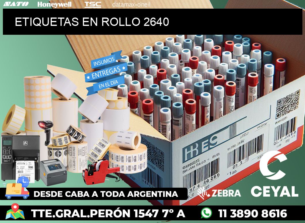 ETIQUETAS EN ROLLO 2640