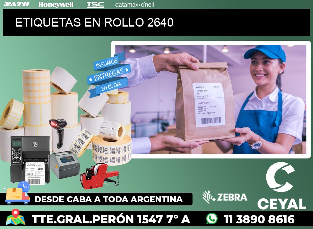 ETIQUETAS EN ROLLO 2640