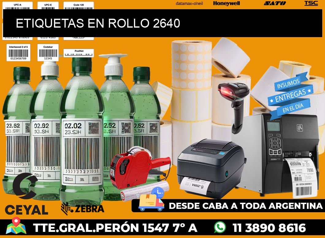 ETIQUETAS EN ROLLO 2640