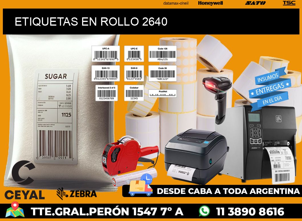 ETIQUETAS EN ROLLO 2640