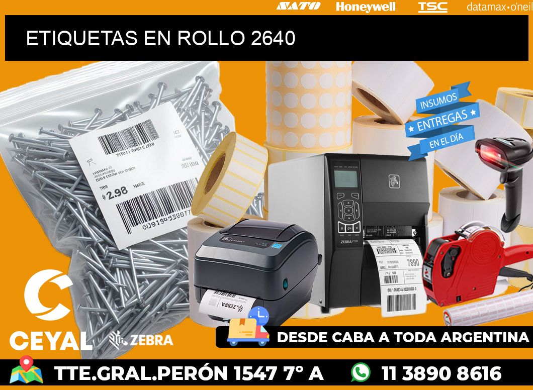 ETIQUETAS EN ROLLO 2640