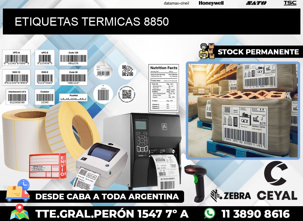 ETIQUETAS TERMICAS 8850