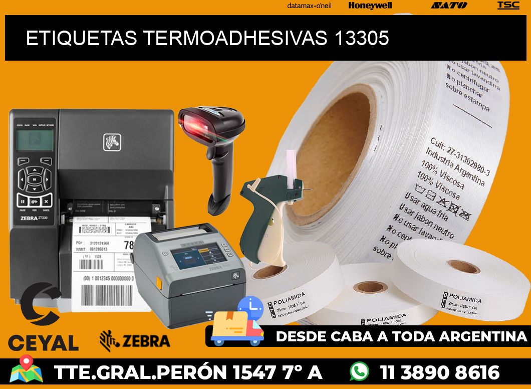 ETIQUETAS TERMOADHESIVAS 13305
