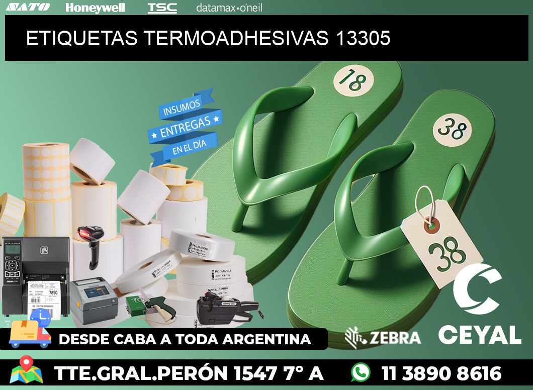 ETIQUETAS TERMOADHESIVAS 13305