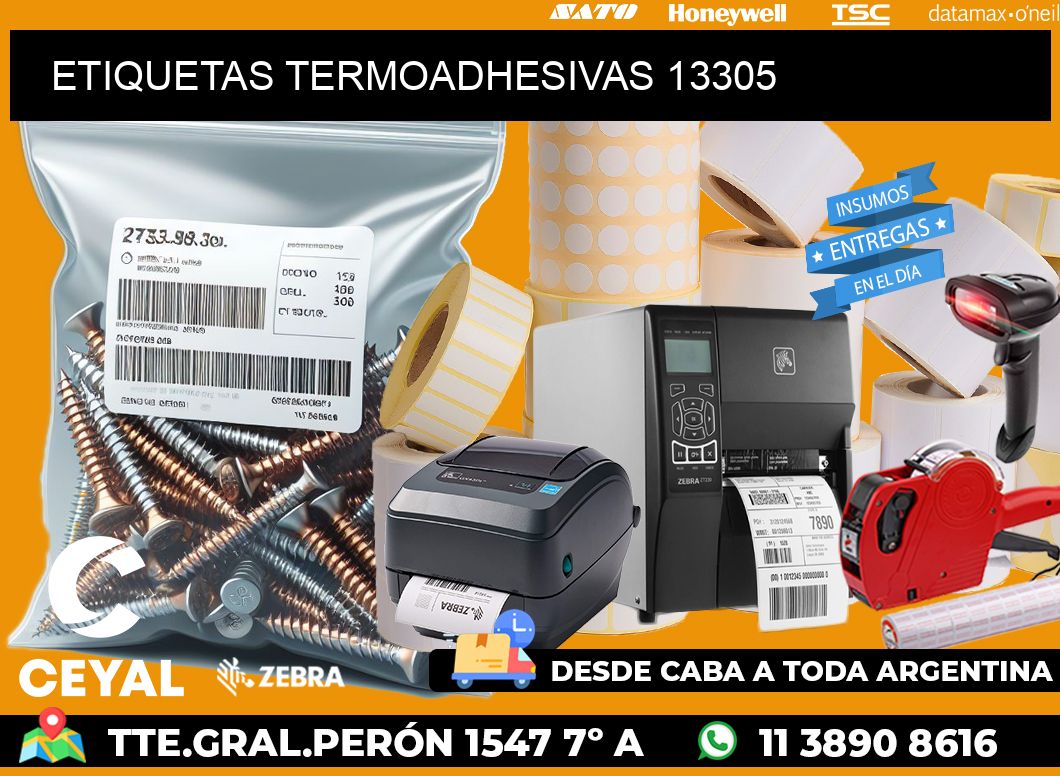 ETIQUETAS TERMOADHESIVAS 13305