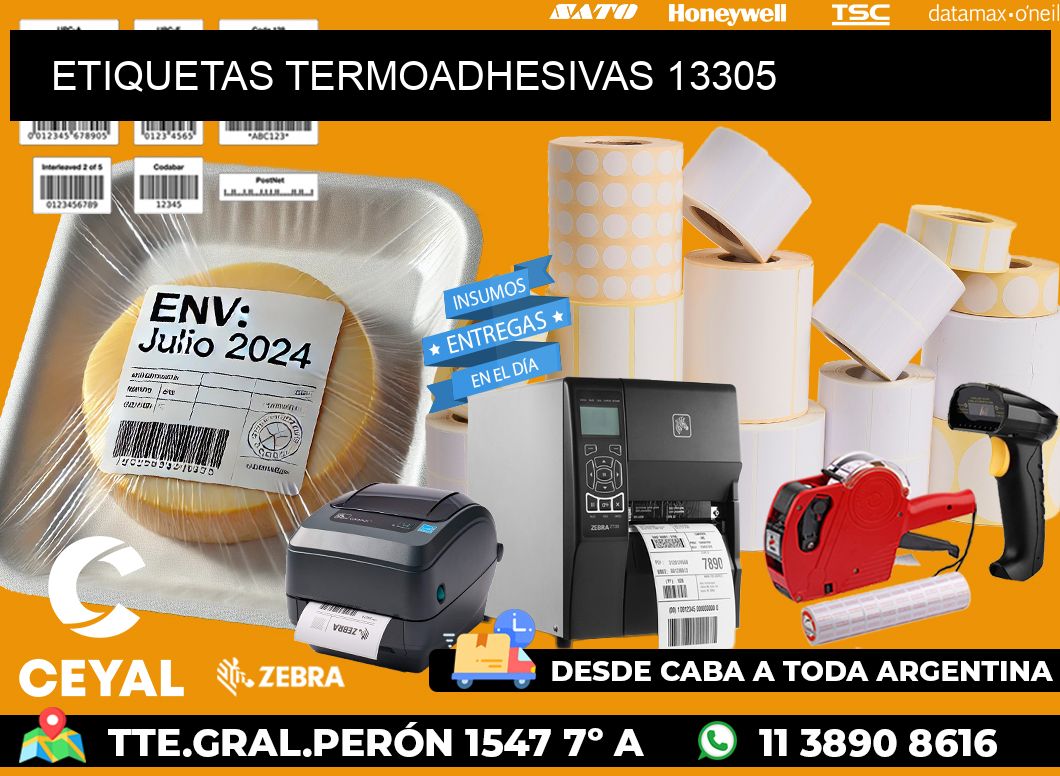 ETIQUETAS TERMOADHESIVAS 13305