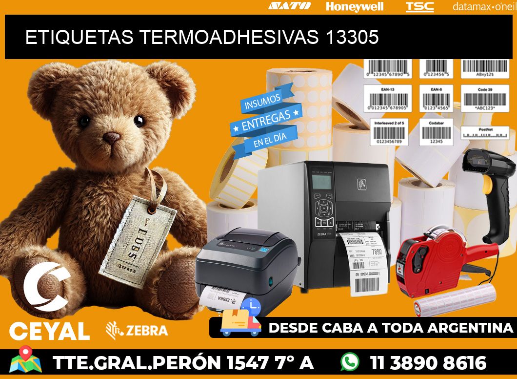 ETIQUETAS TERMOADHESIVAS 13305