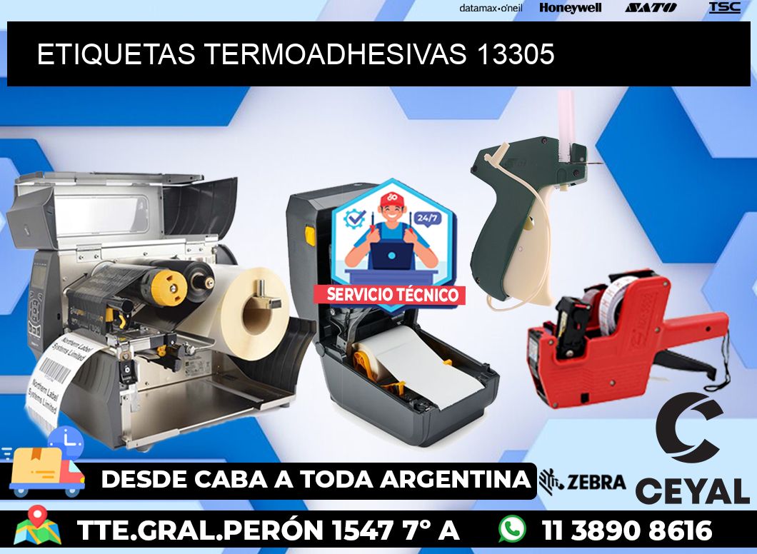 ETIQUETAS TERMOADHESIVAS 13305