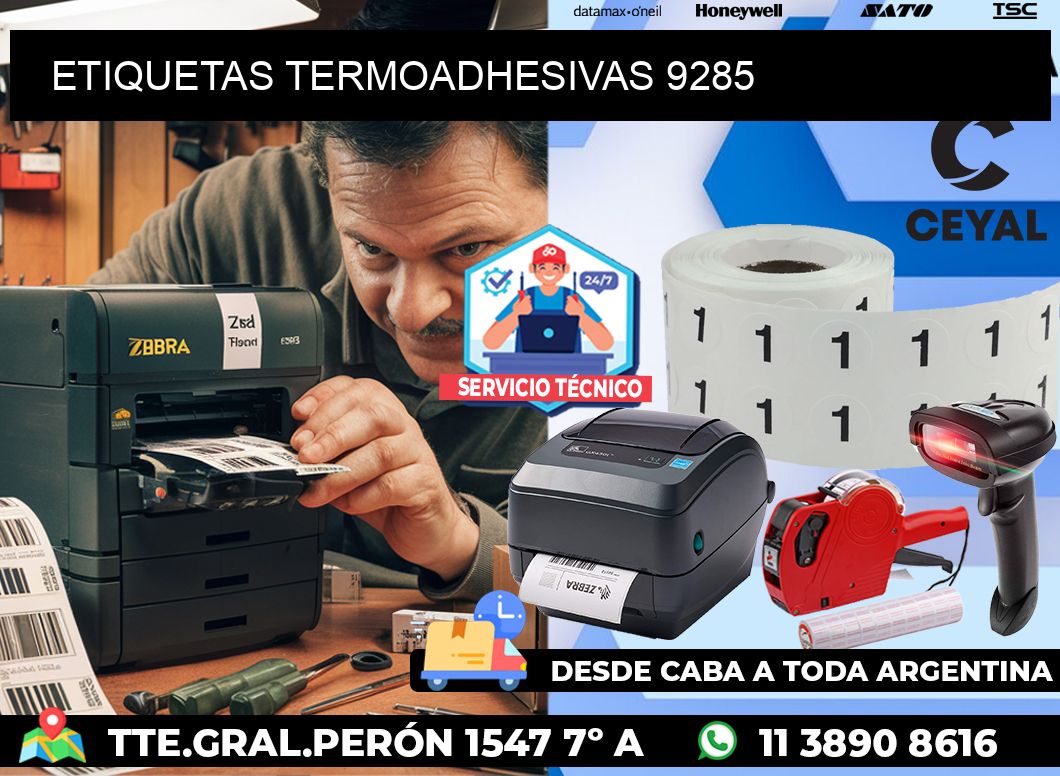 ETIQUETAS TERMOADHESIVAS 9285