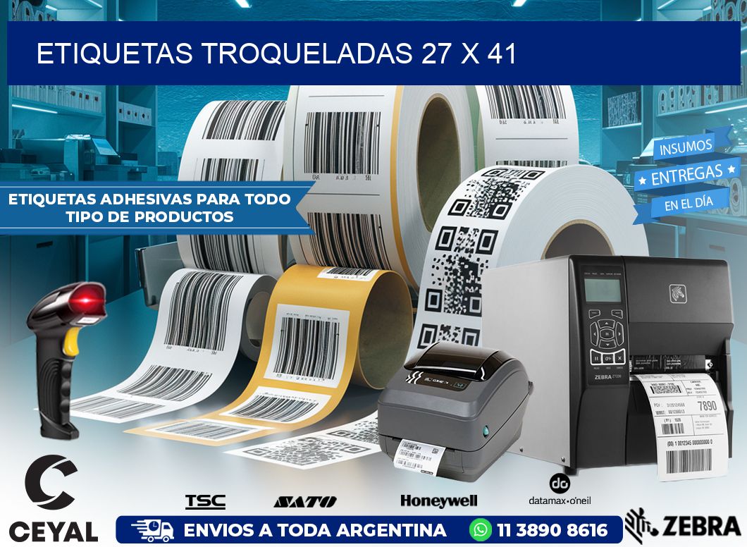 ETIQUETAS TROQUELADAS 27 x 41