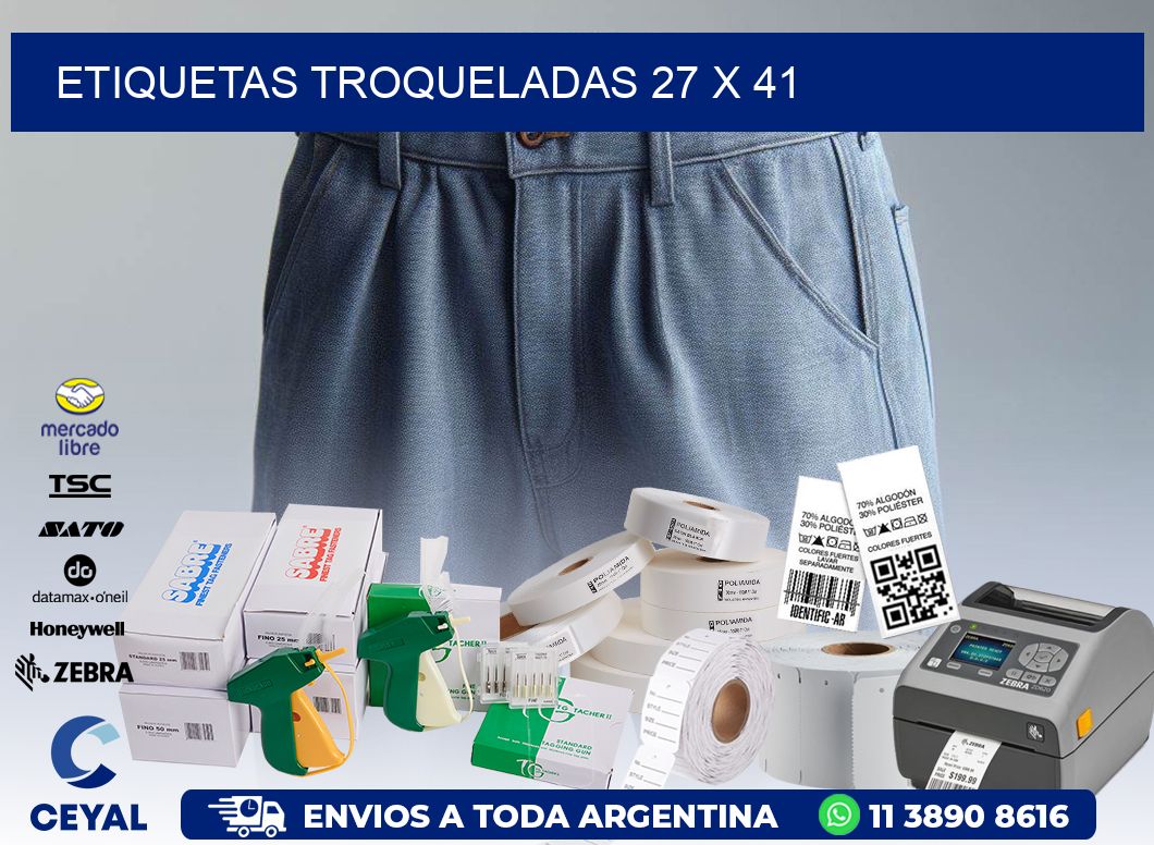 ETIQUETAS TROQUELADAS 27 x 41