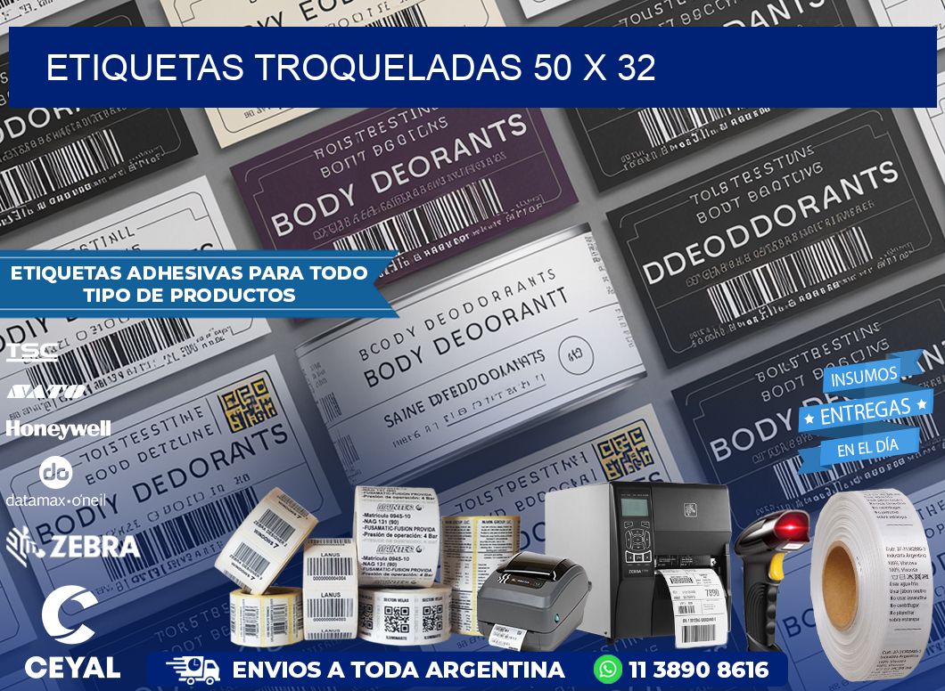 ETIQUETAS TROQUELADAS 50 x 32