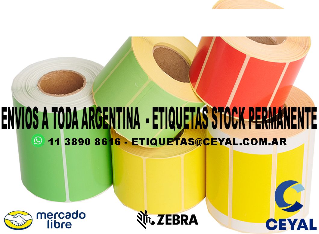 ETIQUETAS TROQUELADAS 58 x 67