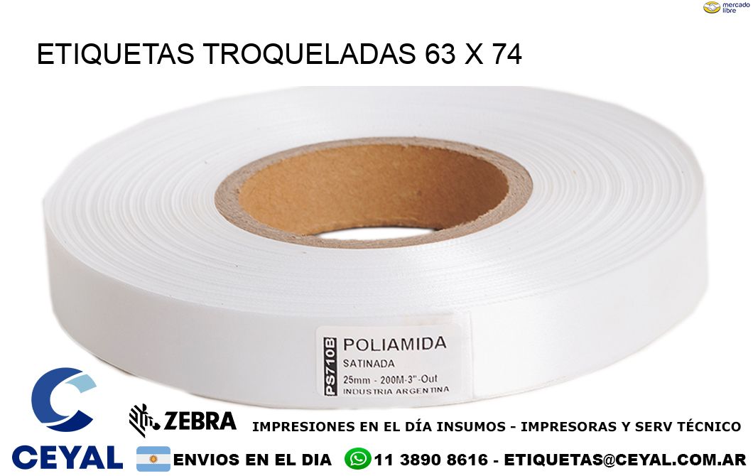 ETIQUETAS TROQUELADAS 63 x 74