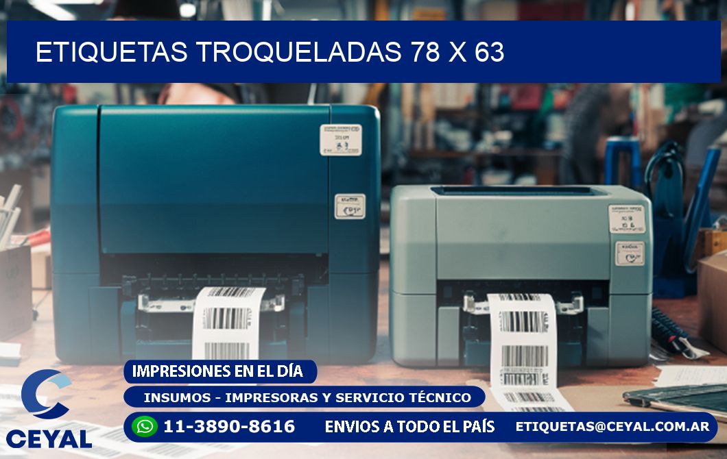ETIQUETAS TROQUELADAS 78 x 63